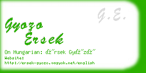 gyozo ersek business card